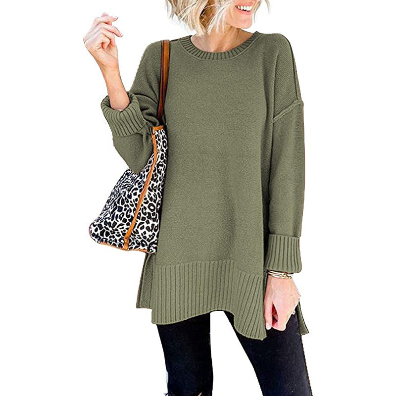 Pull ample en laine tricotée
