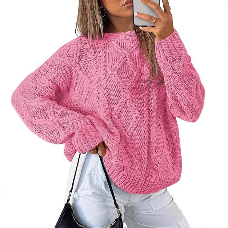 Pull torsadé ample