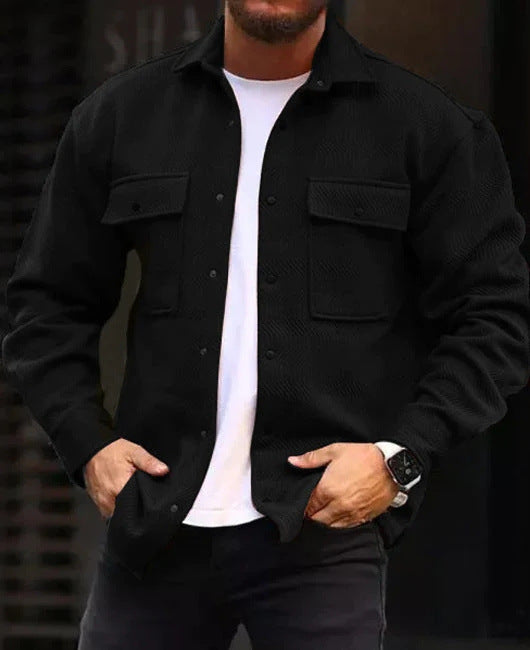 Manteau homme col polo