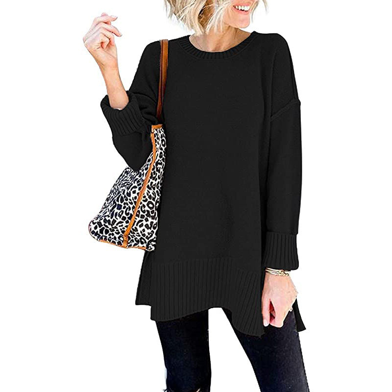 Pull ample en laine tricotée