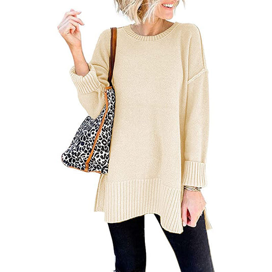 Pull ample en laine tricotée