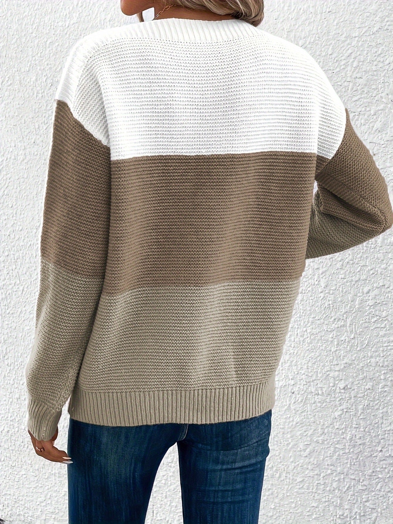 Pull tricoté à col rond