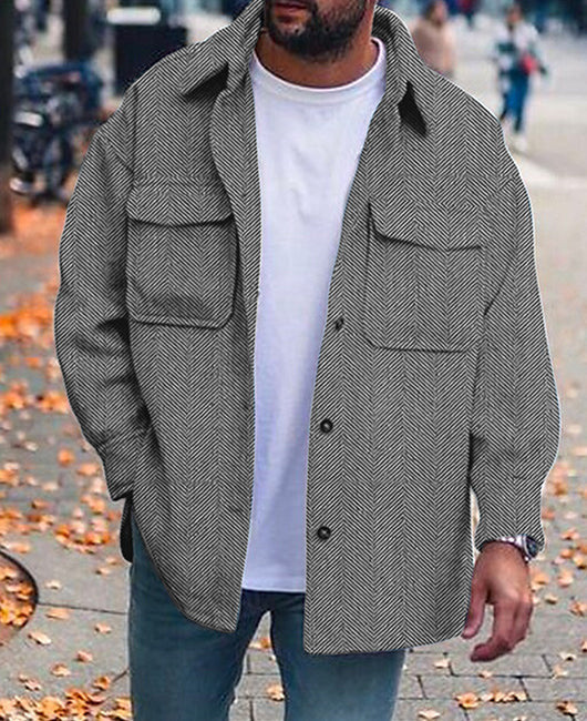 Manteau homme col polo