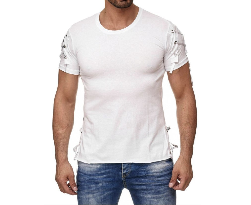 T-shirt uni coupe slim sans col