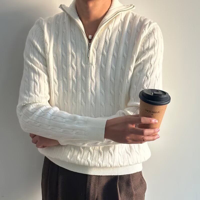 Pull en tricot fermeture