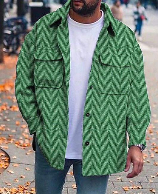 Manteau homme col polo