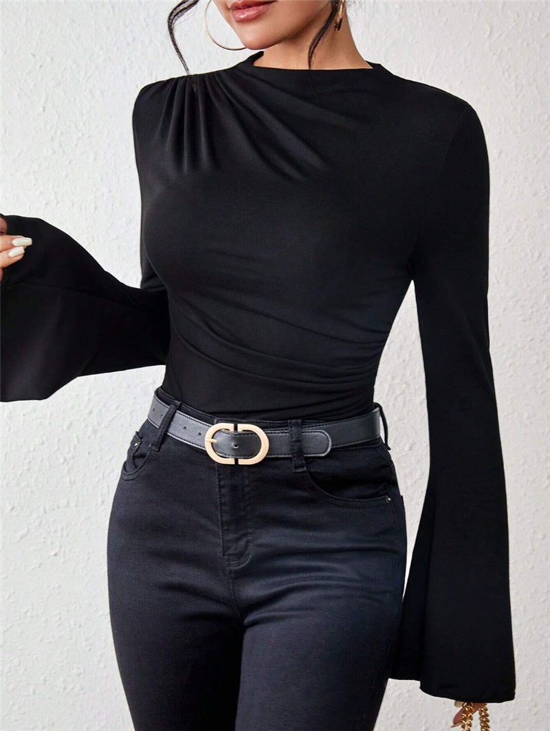 Pull slim à manches cloche