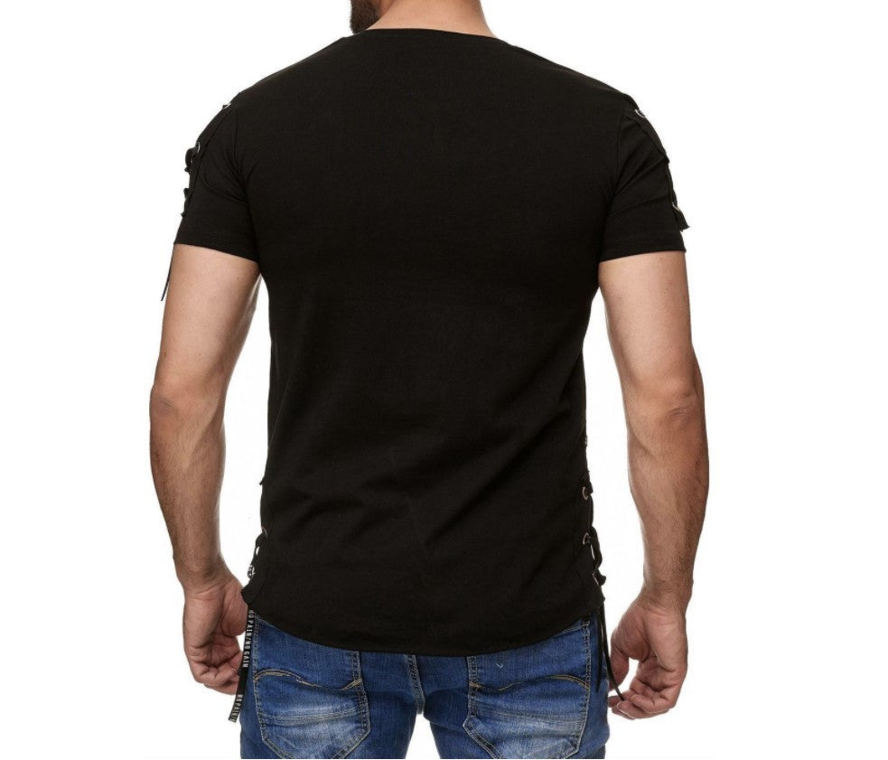 T-shirt uni coupe slim sans col