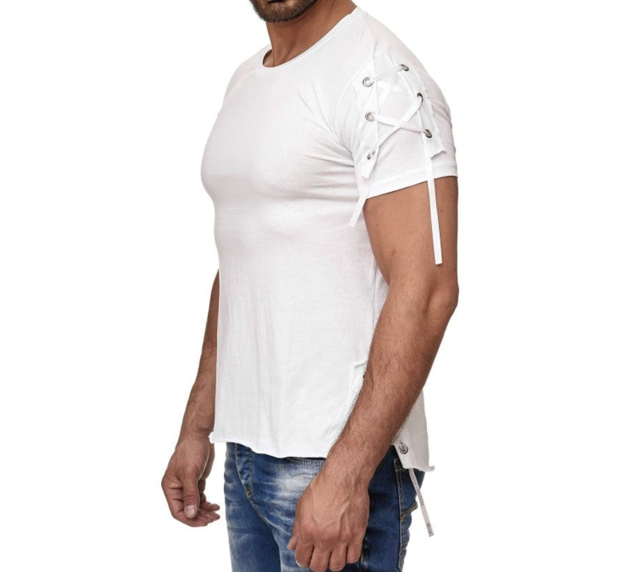 T-shirt uni coupe slim sans col