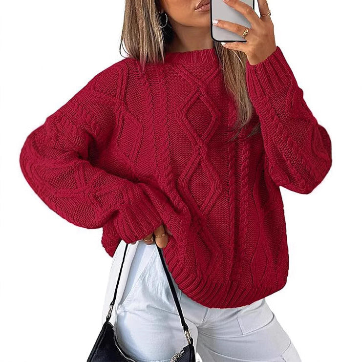 Pull torsadé ample