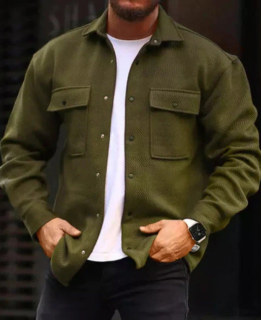 Manteau homme col polo