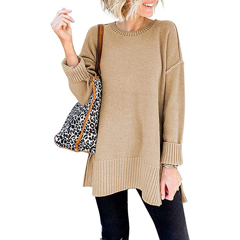 Pull ample en laine tricotée