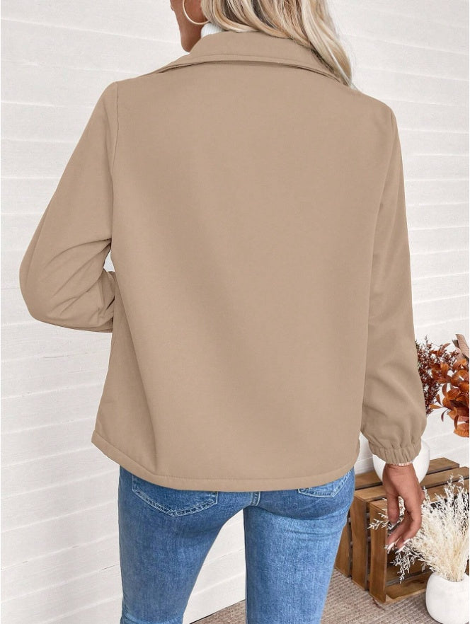 Veste polaire décontractée à fermeture éclair
