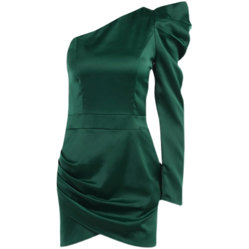 Robe de soirée asymétrique courte