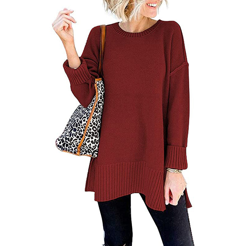 Pull ample en laine tricotée