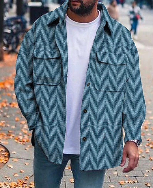 Manteau homme col polo