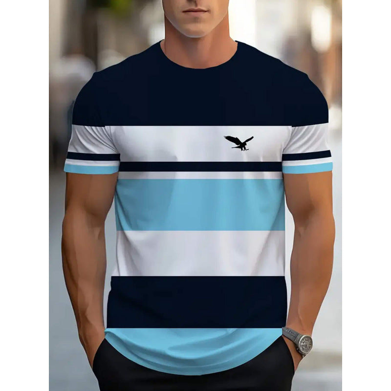 T-shirt à manches courtes style décontracté, impression numérique 3D