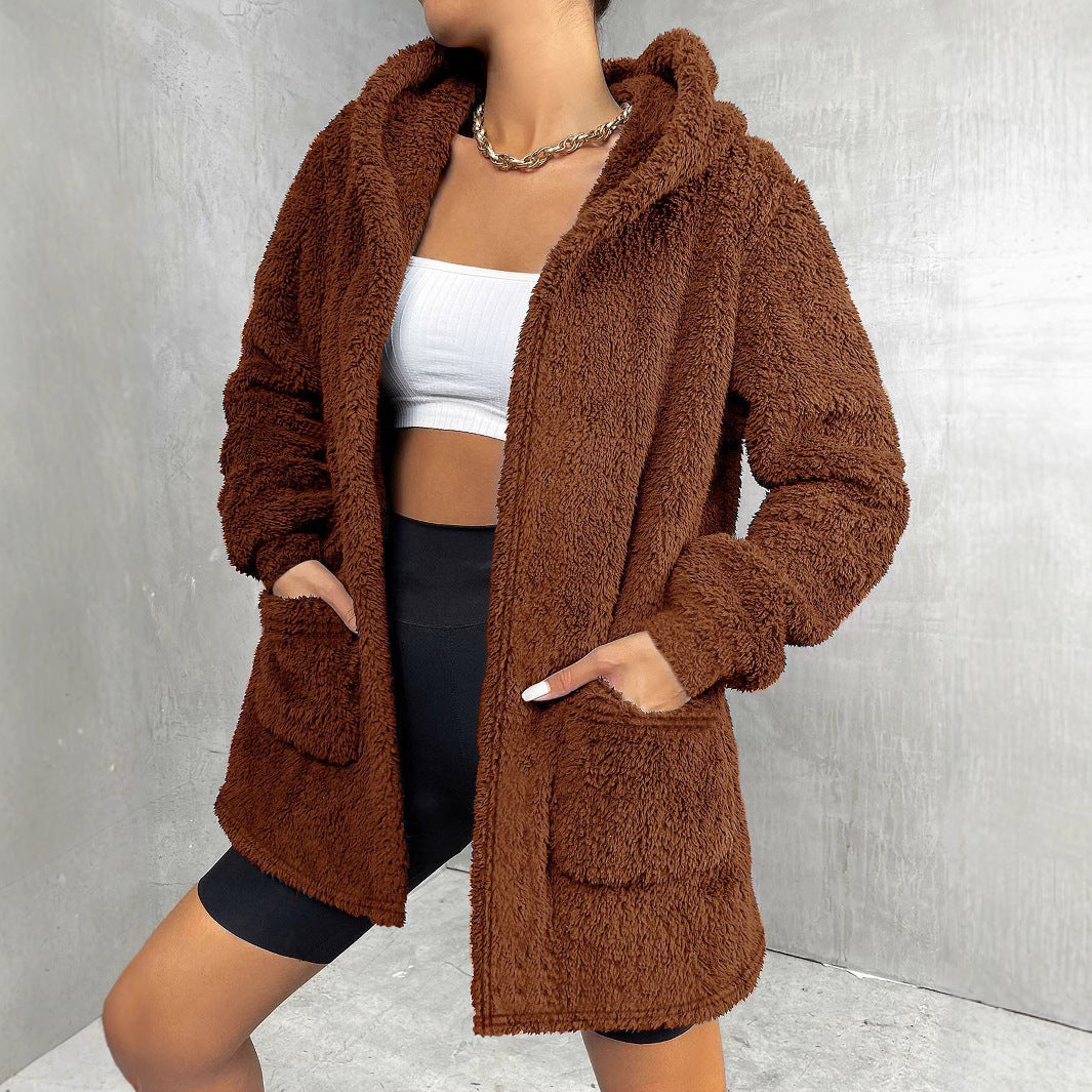 Veste à capuche épaisse et décontractée