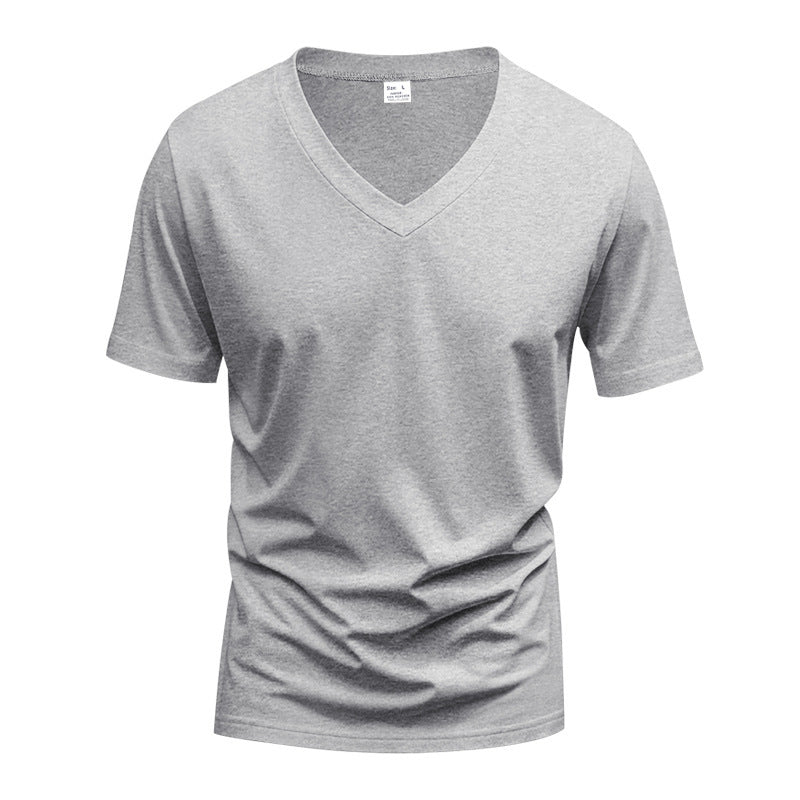 T-shirt ample d'été américain de couleur unie pour homme