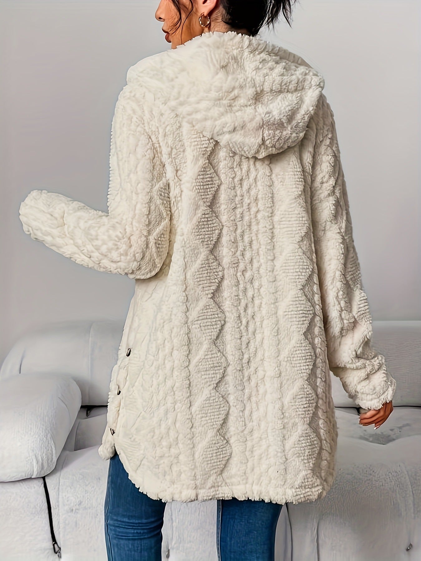 Manteau long à capuche