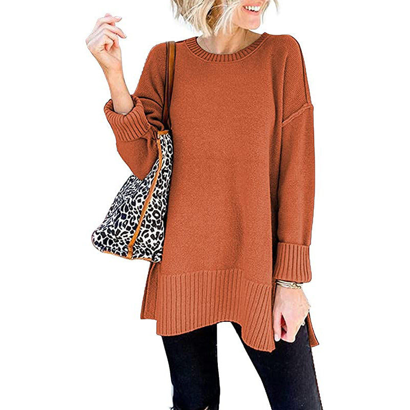 Pull ample en laine tricotée