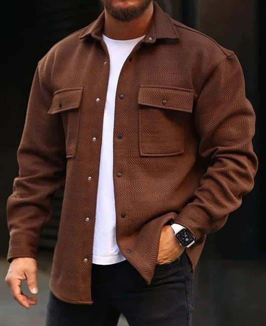 Manteau homme col polo