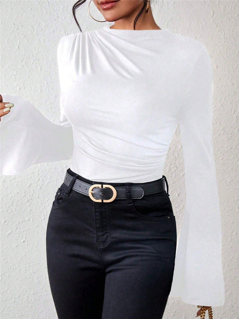 Pull slim à manches cloche