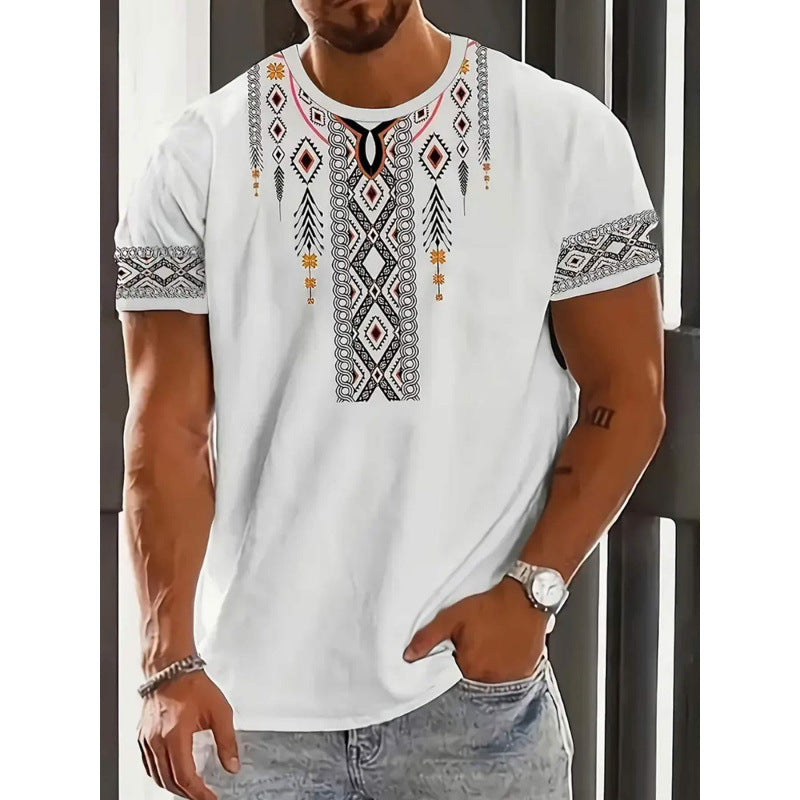 T-shirt à manches courtes style décontracté, impression numérique 3D