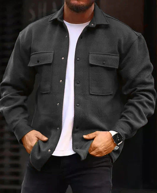 Manteau homme col polo