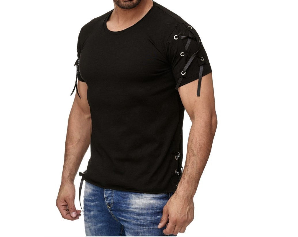 T-shirt uni coupe slim sans col