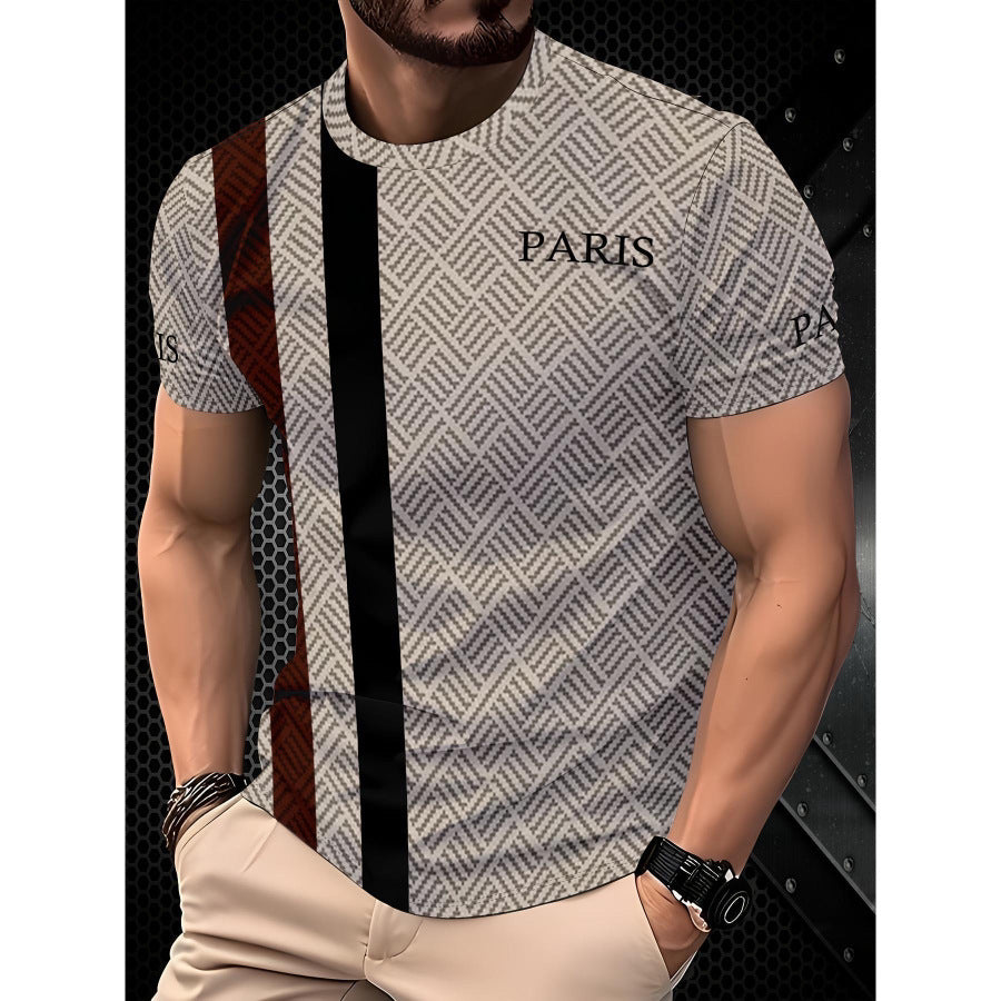 T-shirt à manches courtes style décontracté, impression numérique 3D