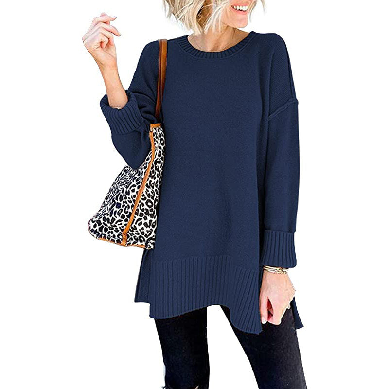 Pull ample en laine tricotée