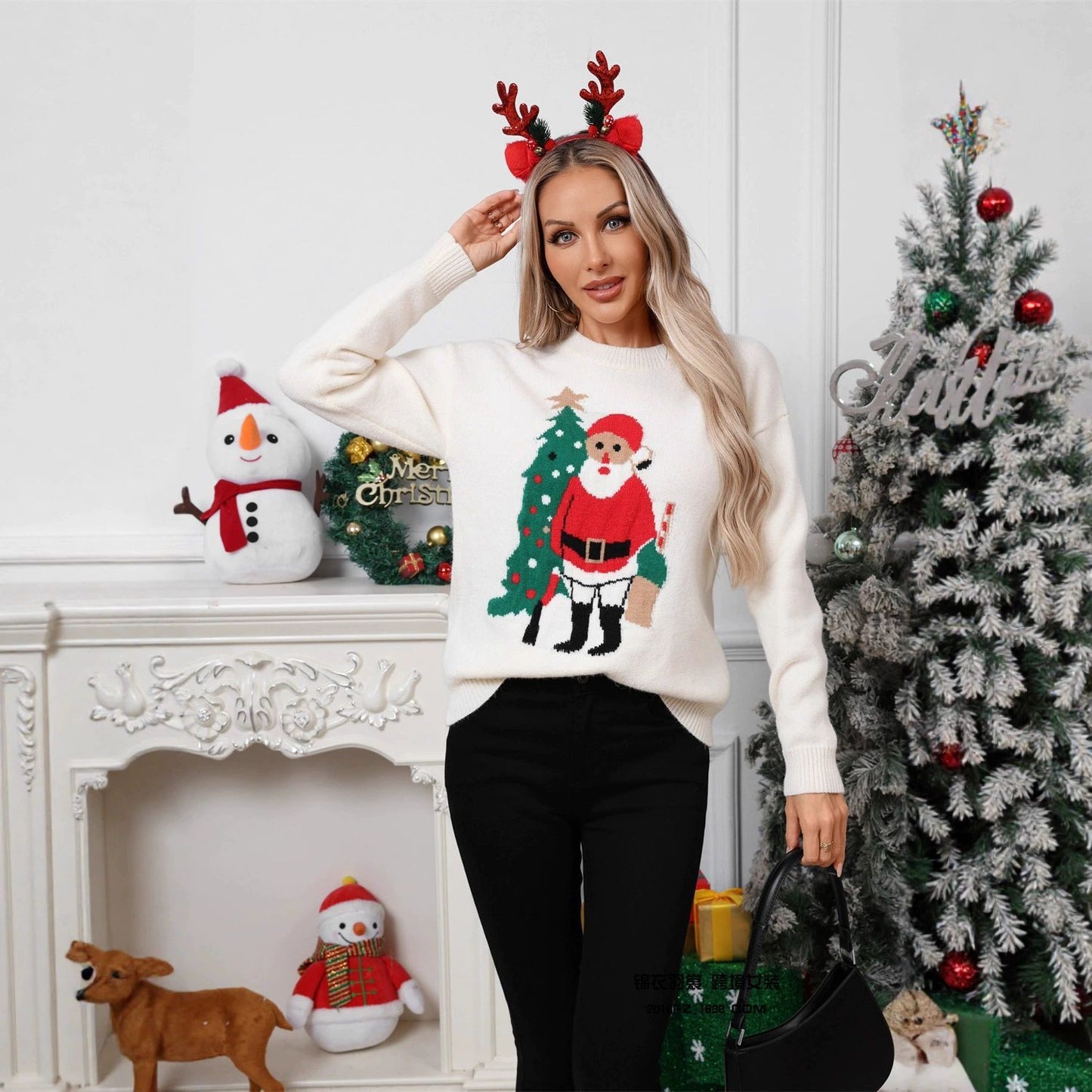 Pull décontracté motif Noël