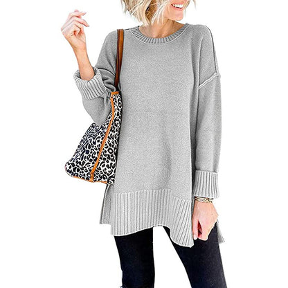 Pull ample en laine tricotée