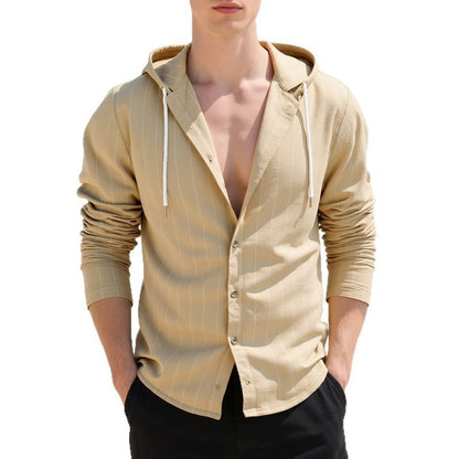 Cardigan à capuche slim fit, chemise décontractée