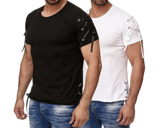 T-shirt uni coupe slim sans col
