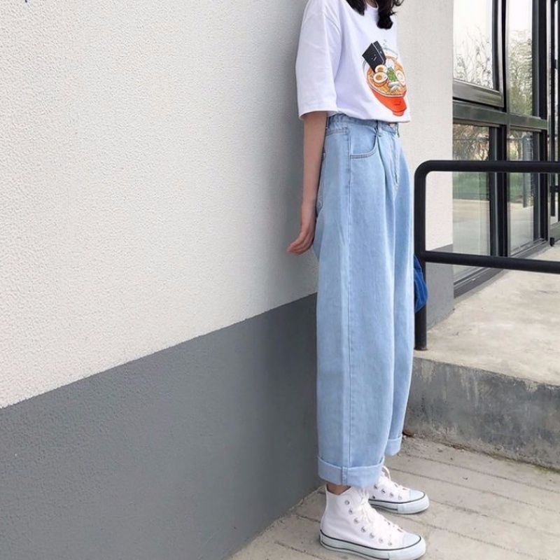 Jeans amples et décontractés, style rétro