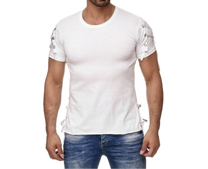 T-shirt uni coupe slim sans col