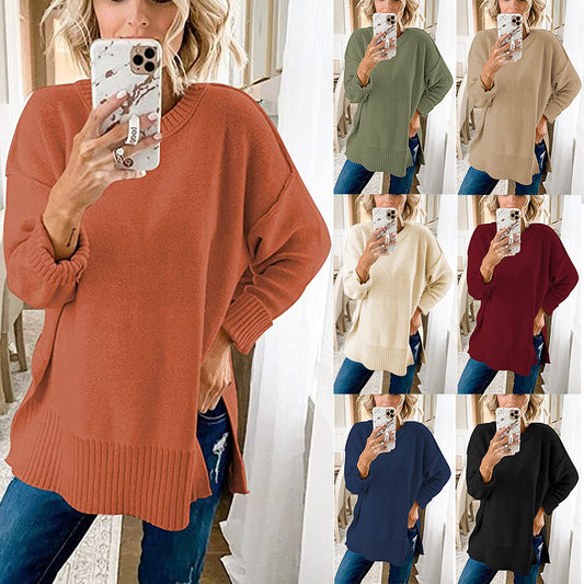 Pull ample en laine tricotée