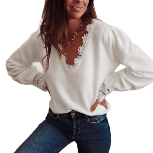 Pull élégant, coupe croisée