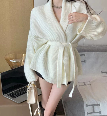 Gilet tricot épais décontracté pour femme