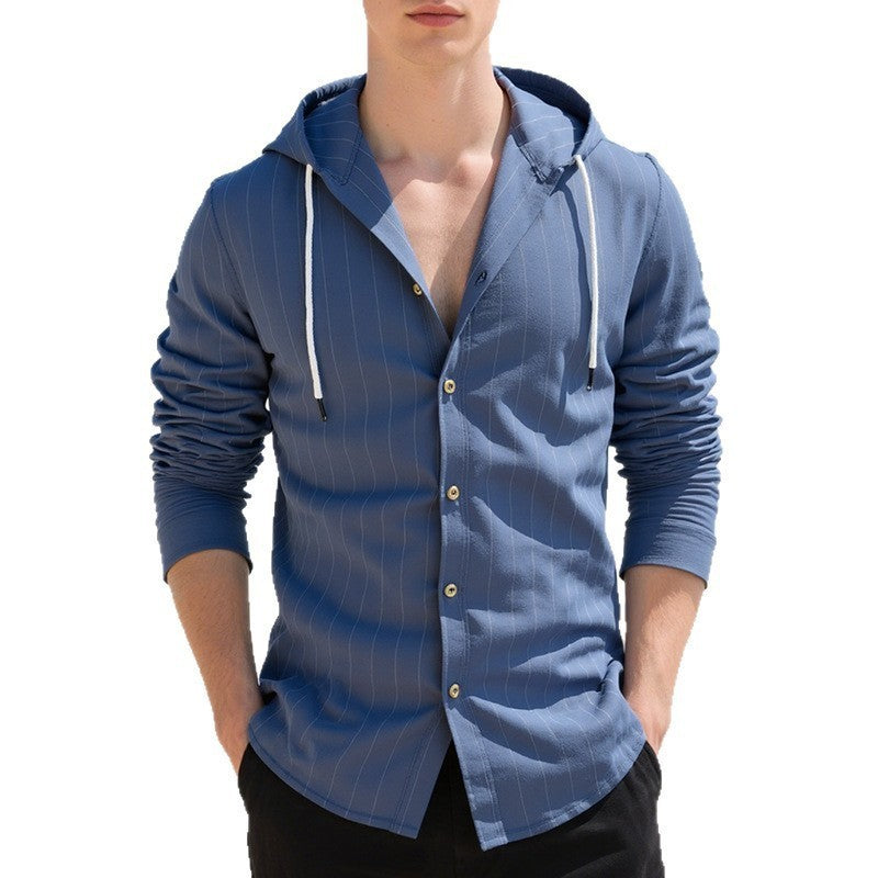 Cardigan à capuche slim fit, chemise décontractée