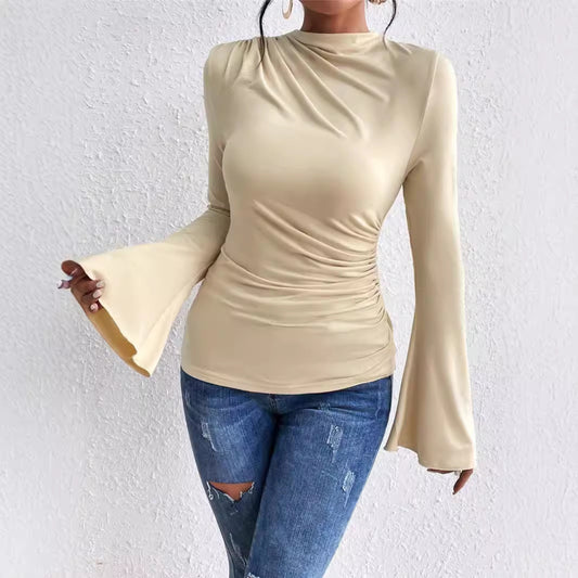 Pull slim à manches cloche