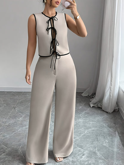 Costume chemise avec nœud papillon et pantalon large