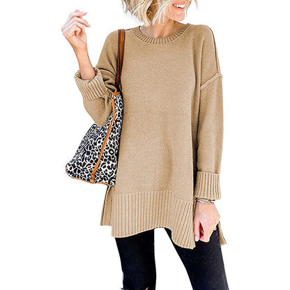 Pull ample en laine tricotée