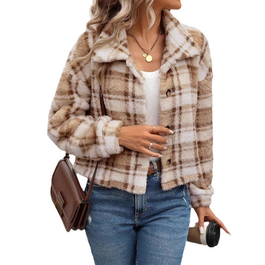 Veste boutonné en peluche double face