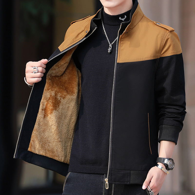 Veste polaire décontractée avec doublure en velours
