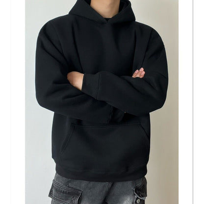 Pull à capuche de couleur unie