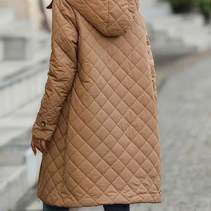 Manteau décontractée à capuche en coton Rhombus