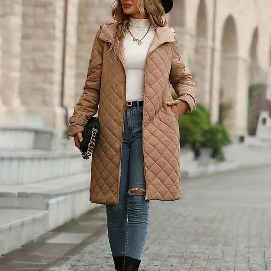 Manteau décontractée à capuche en coton Rhombus